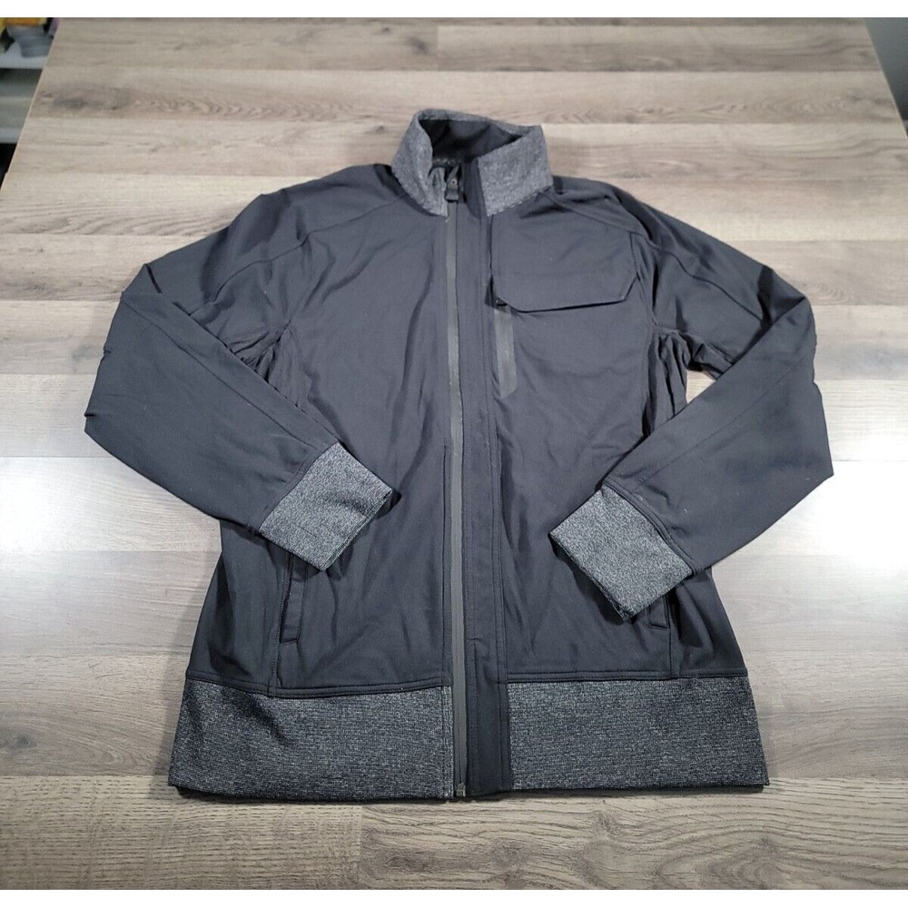 Lululemon Jacket Size XL Black Stretch Cargo Zippers Gym Training Performance